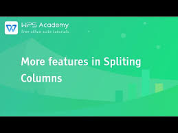 How to Split Columns in WPS Spreadsheet